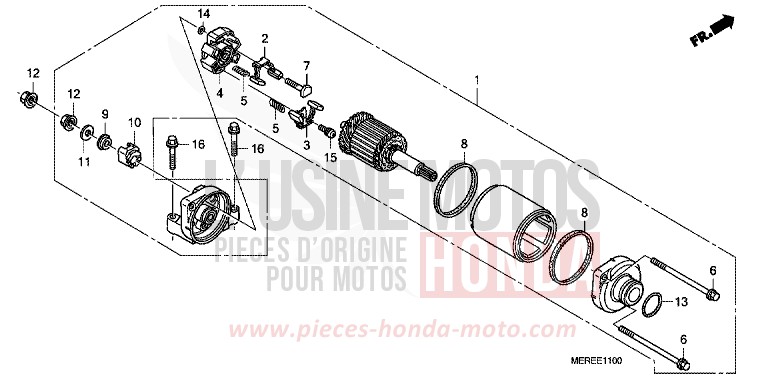 MOTEUR DE DEMARRAGE von CBF600N ABS QUASAR SILVER METALLIC (NHA48) von 2009